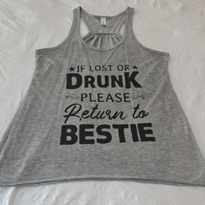 Bella Canvas Gray Cut Out Tank Top Relaxed Style